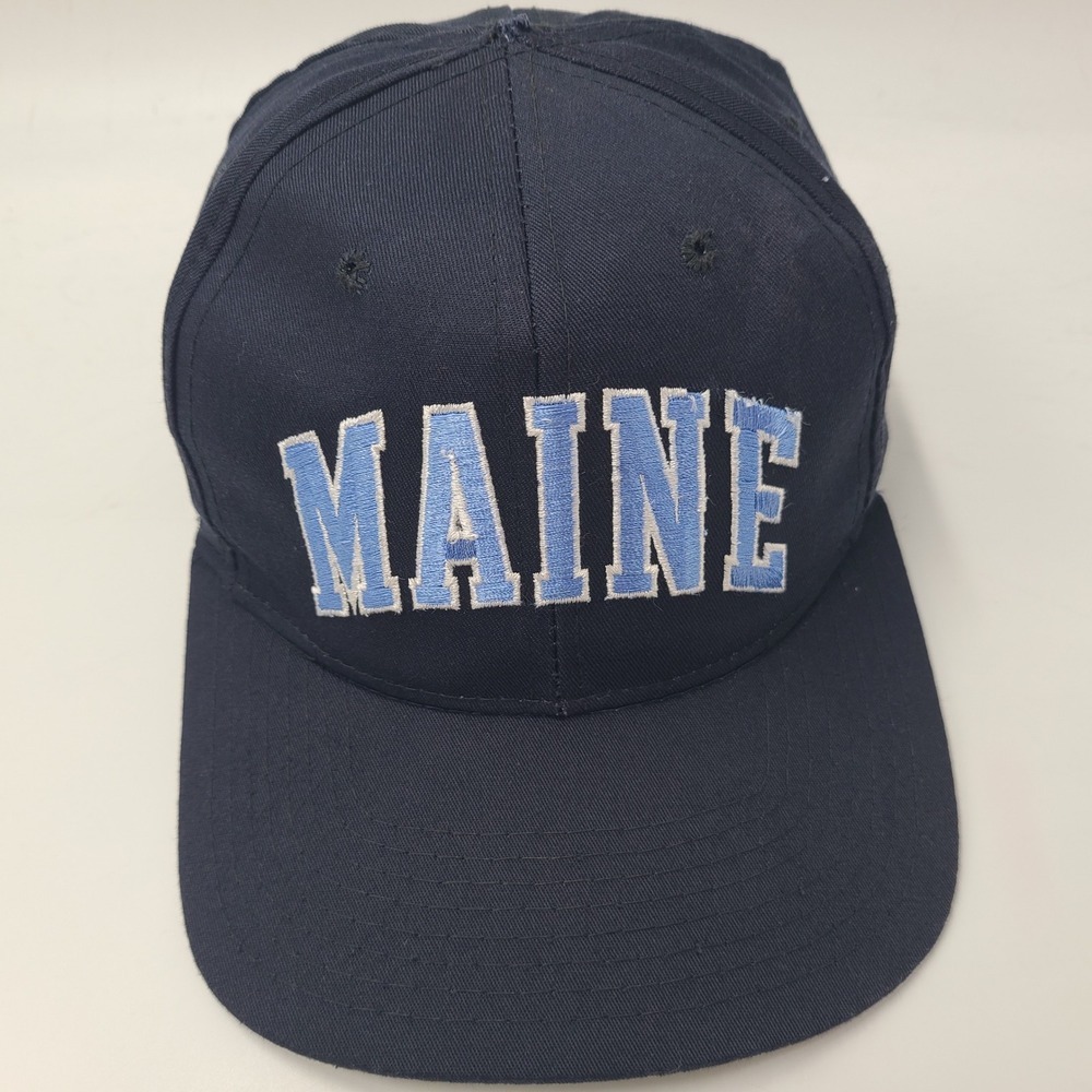 Vintage Maine Black Bears Hat Snapback Starter Blue NCAA University Logo Men